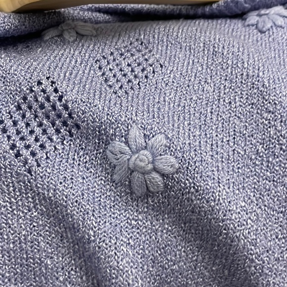 Imperial Classics blue/purple cap sleeve sweater  size L - Picture 2 of 5